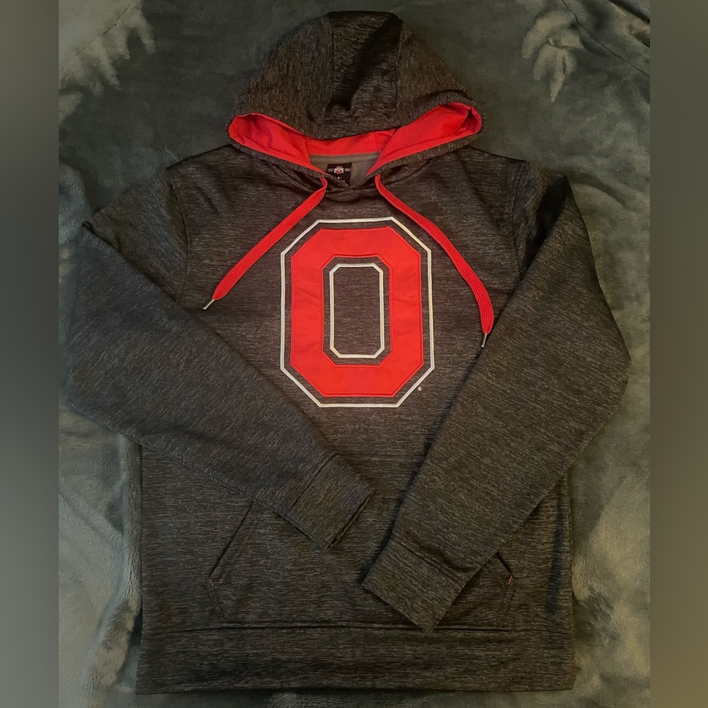#274 Ohio State buckeyes Scarlet and gray college hoodie